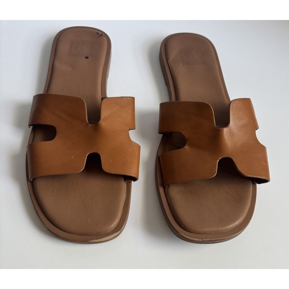 DV Dolce Vita Women's H-Band Hollie Lightweight Slide Sandal Tan Size 10